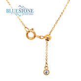 14KYG Plated Necklace w/ Amazonite and CZs - 20 Inches